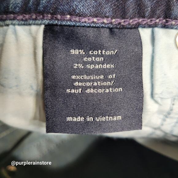 Vigoss Jeans 2 Heritage Fit Capri Mid Rise Thick Stitch Legacy Stretch Denim - Picture 6 of 13